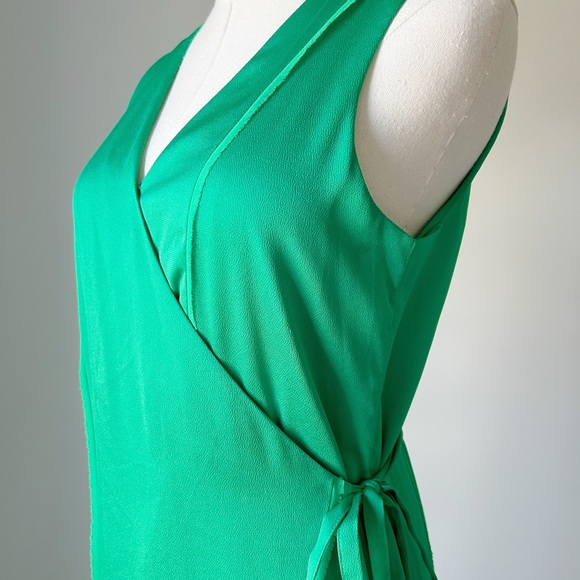 Banana Republic Green Midi Wrap Dress - Picture 3 of 9